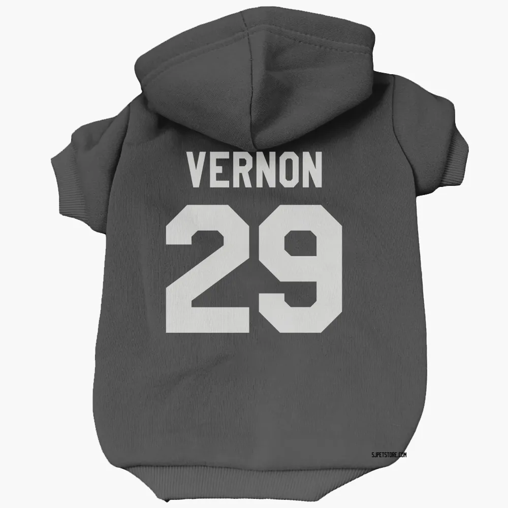 San Jose Sharks Mike Vernon Black White Pet Hoodie for Dog & Cat