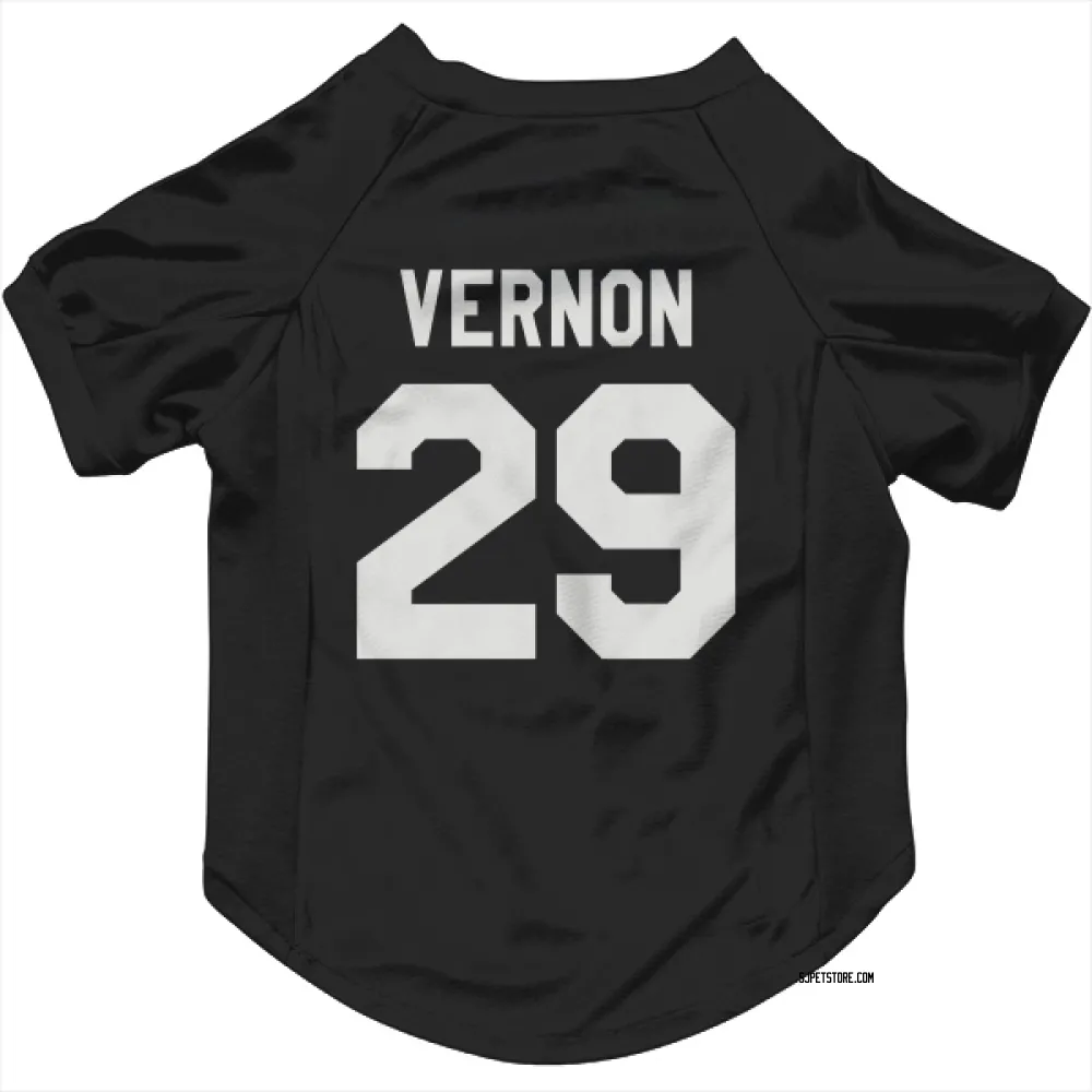 San Jose Sharks Mike Vernon Black White Pet Jersey for Dog & Cat