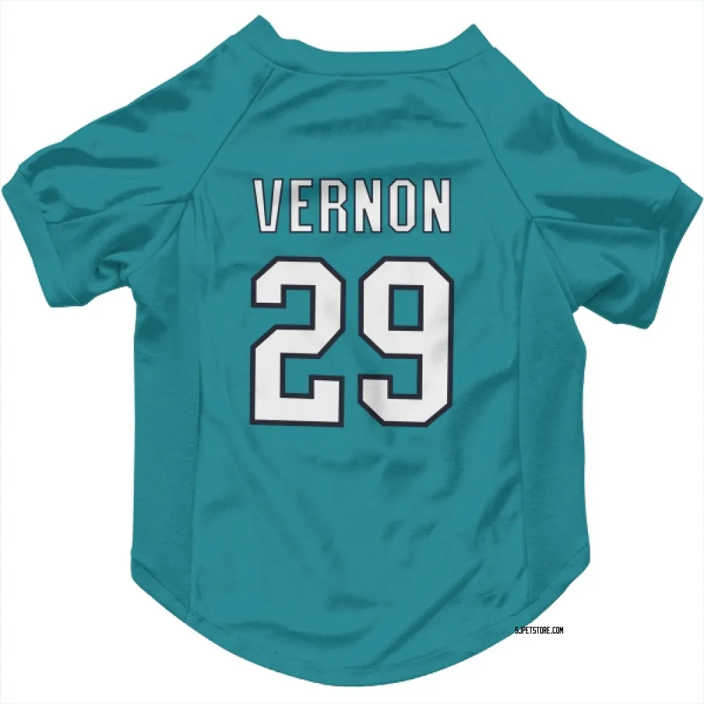 San Jose Sharks Mike Vernon Teal Pet Jersey for Dog & Cat