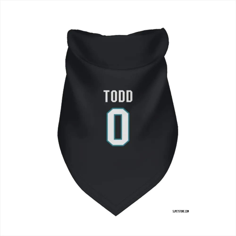 San Jose Sharks Nathan Todd Black Pet Bandana for Dog & Cat