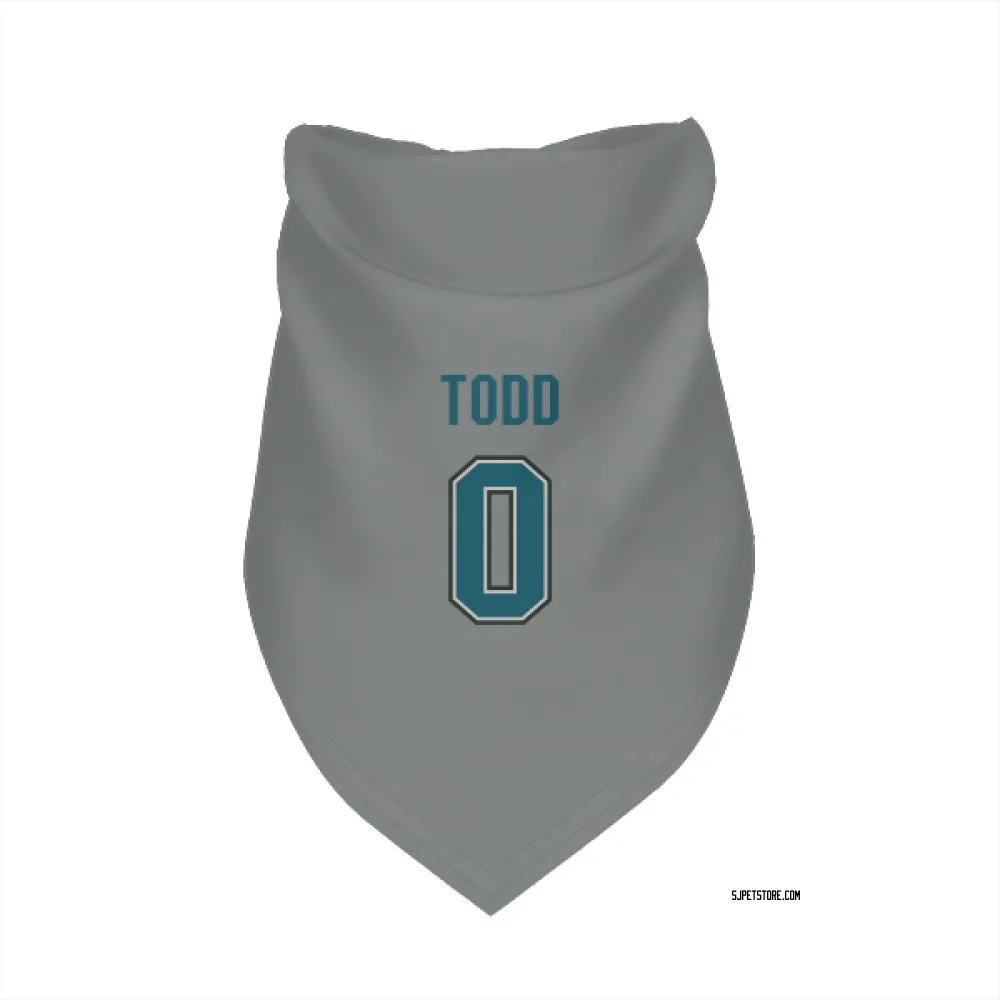 San Jose Sharks Nathan Todd Gray Pet Bandana for Dog & Cat
