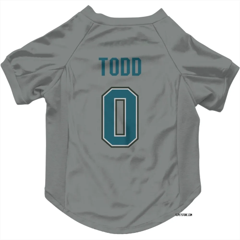 San Jose Sharks Nathan Todd Gray Pet Jersey for Dog & Cat