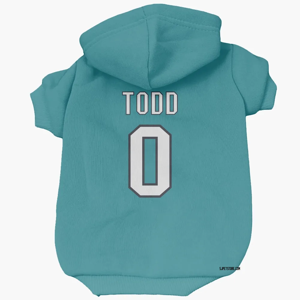 San Jose Sharks Nathan Todd Teal Pet Hoodie for Dog & Cat