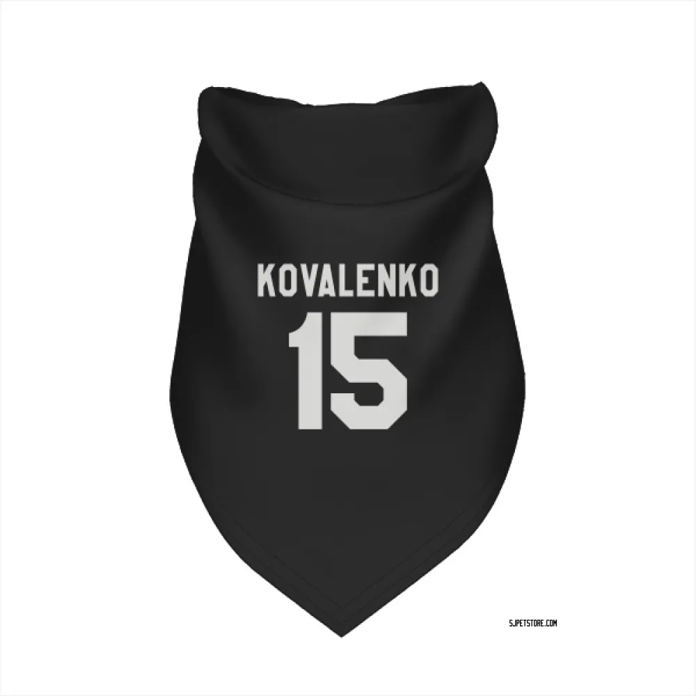 San Jose Sharks Nikolai Kovalenko Black White Pet Bandana for Dog & Cat