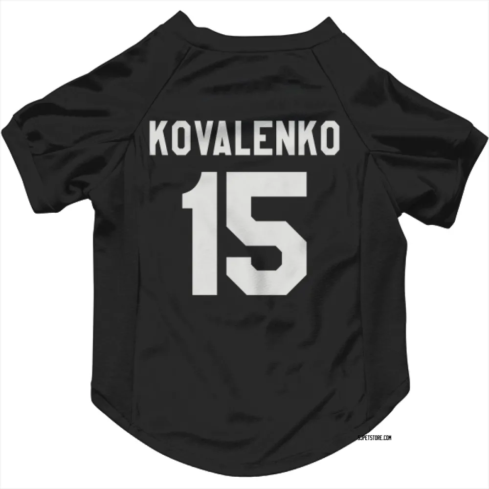 San Jose Sharks Nikolai Kovalenko Black White Pet Jersey for Dog & Cat