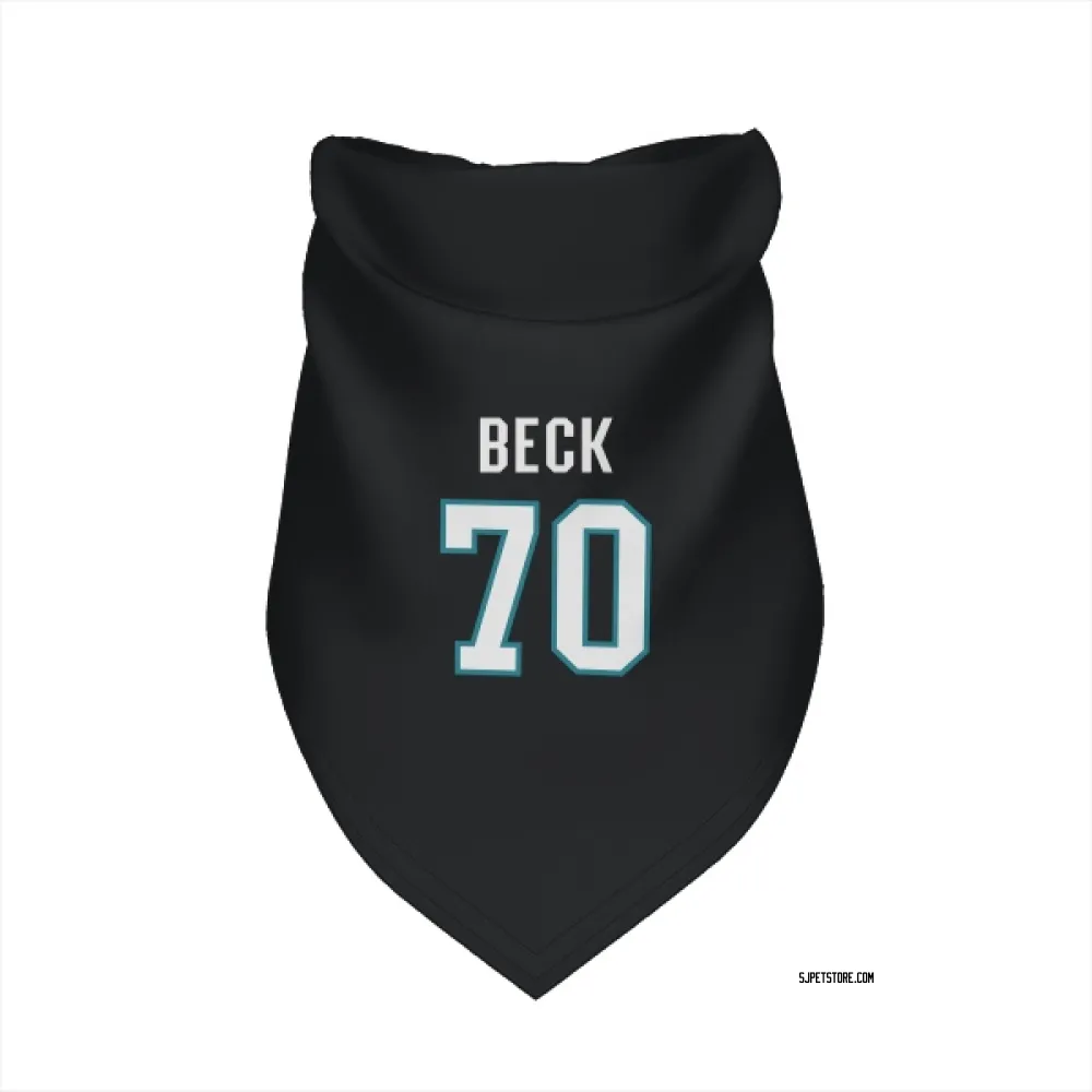 San Jose Sharks Noah Beck Black Pet Bandana for Dog & Cat