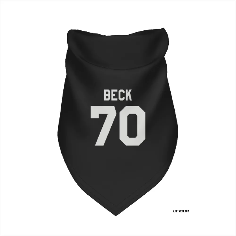 San Jose Sharks Noah Beck Black White Pet Bandana for Dog & Cat