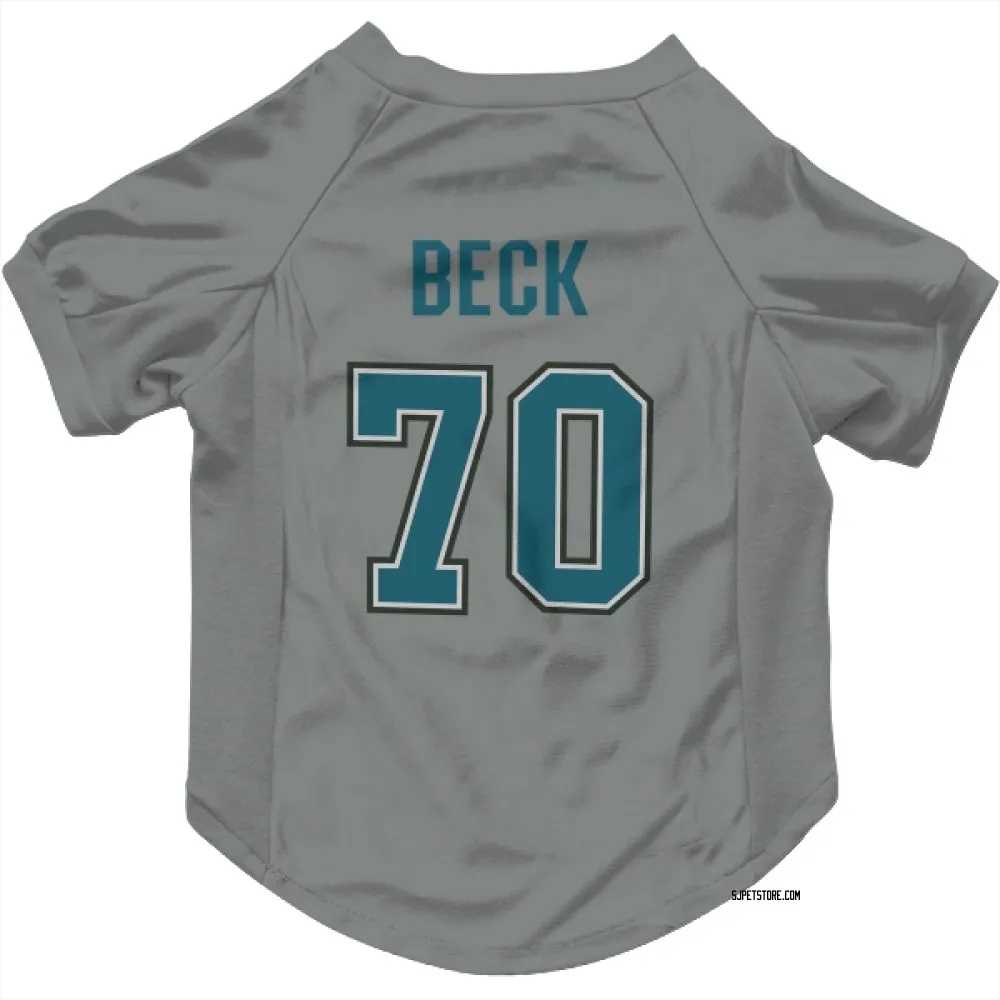 San Jose Sharks Noah Beck Gray Pet Jersey for Dog & Cat