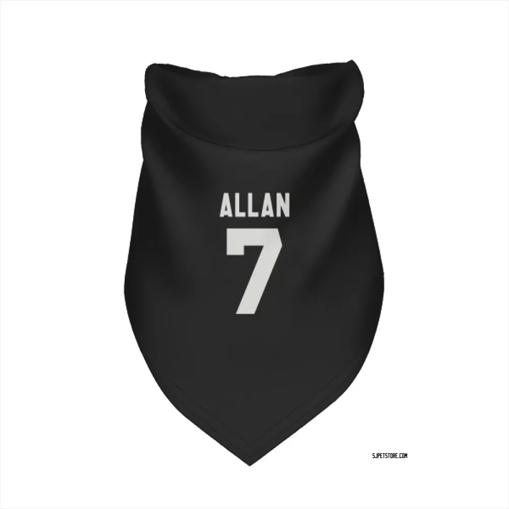 San Jose Sharks Nolan Allan Black White Pet Bandana for Dog & Cat