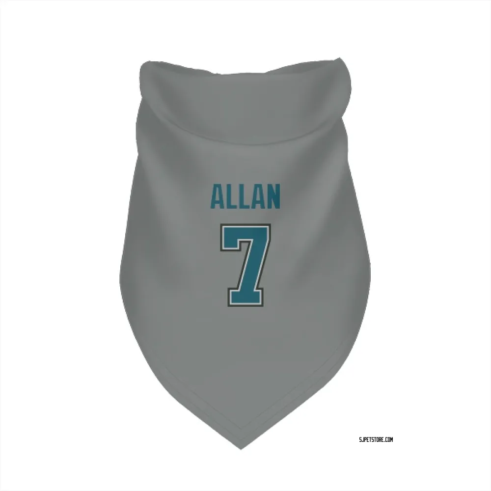 San Jose Sharks Nolan Allan Gray Pet Bandana for Dog & Cat