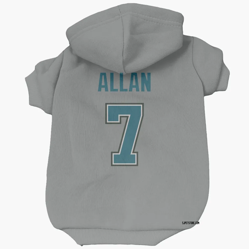 San Jose Sharks Nolan Allan Gray Pet Hoodie for Dog & Cat
