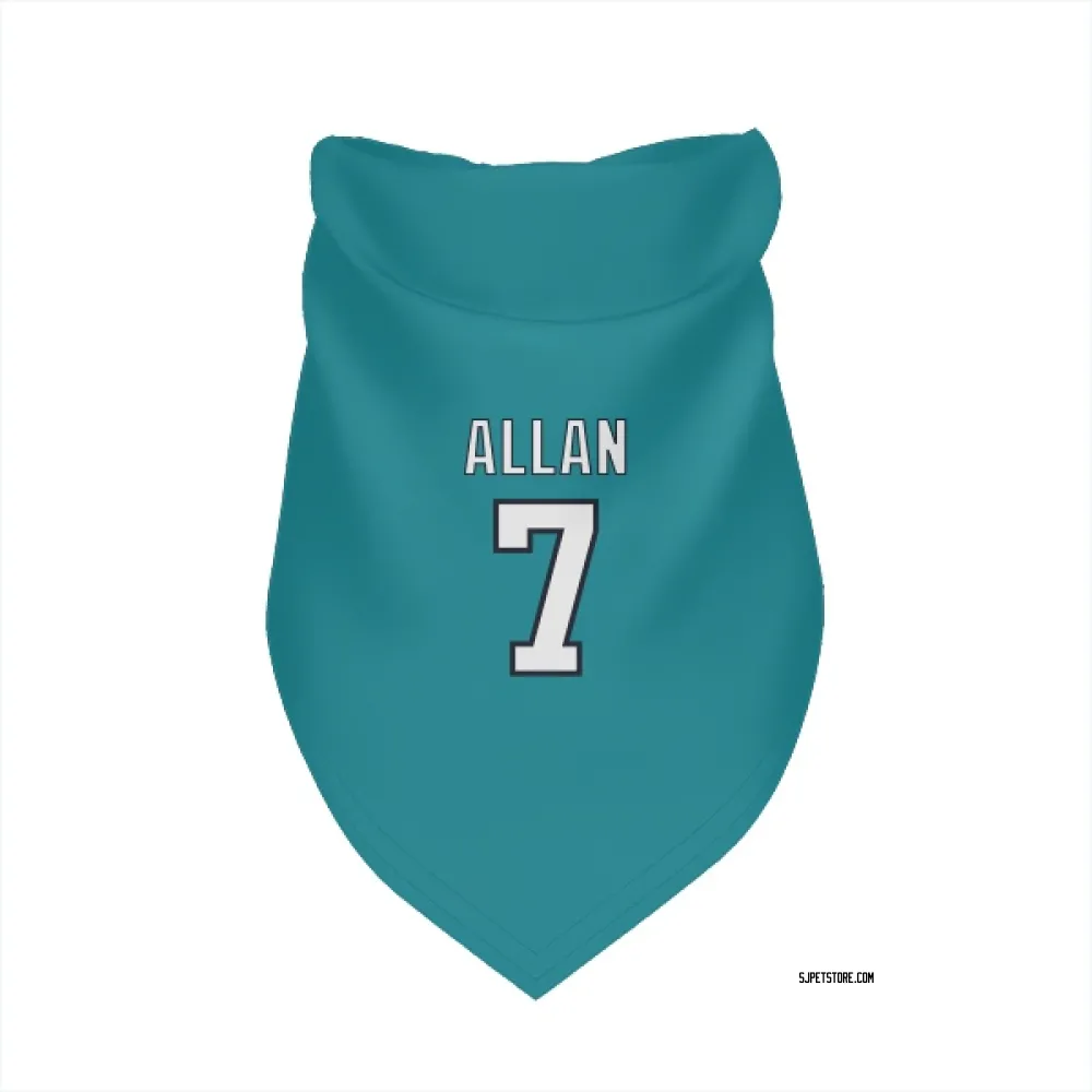 San Jose Sharks Nolan Allan Teal Pet Bandana for Dog & Cat