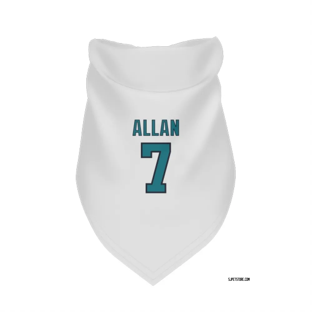 San Jose Sharks Nolan Allan White Pet Bandana for Dog & Cat