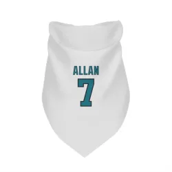 San Jose Sharks Nolan Allan White Pet Bandana for Dog & Cat