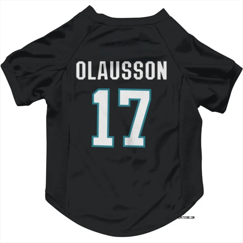 San Jose Sharks Oskar Olausson Black Pet Jersey for Dog & Cat