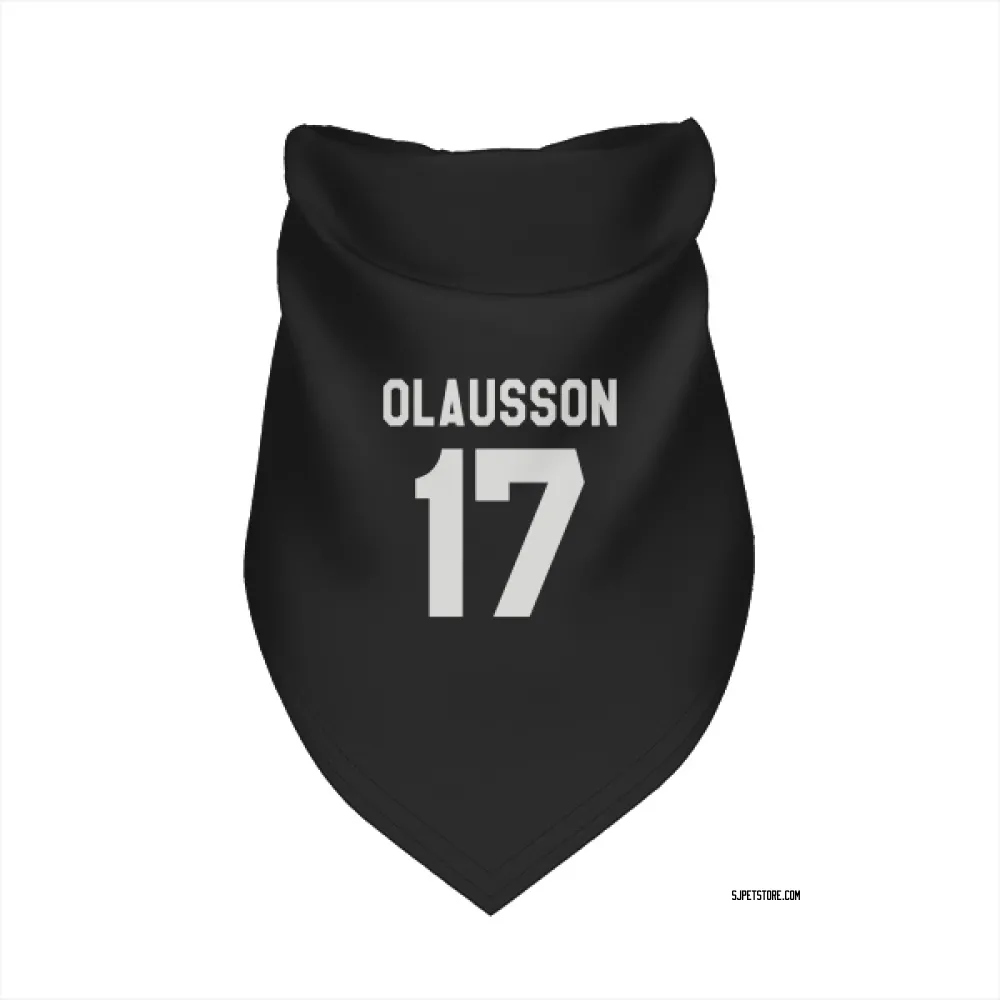 San Jose Sharks Oskar Olausson Black White Pet Bandana for Dog & Cat