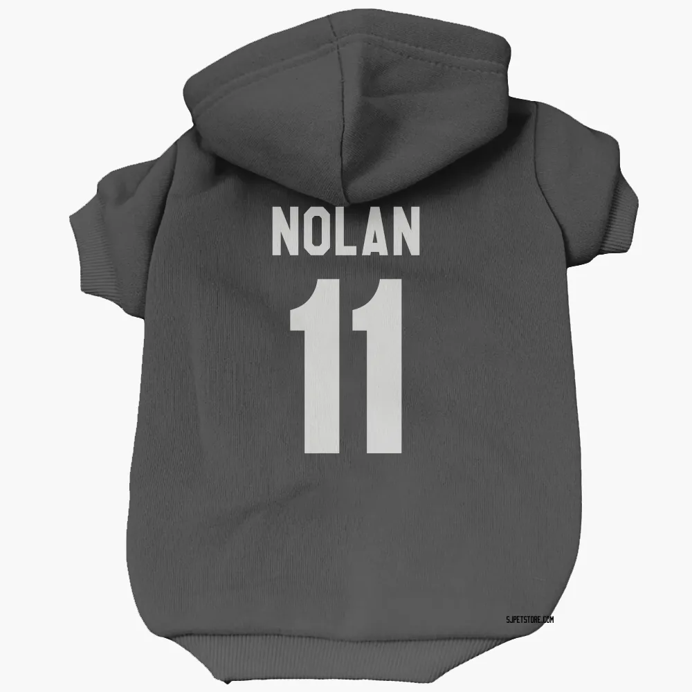 San Jose Sharks Owen Nolan Black White Pet Hoodie for Dog & Cat