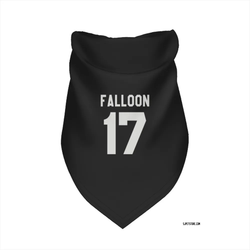San Jose Sharks Pat Falloon Black White Pet Bandana for Dog & Cat