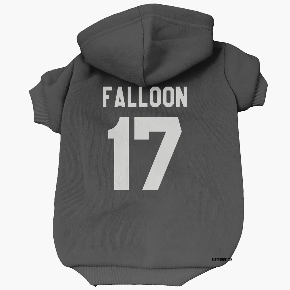 San Jose Sharks Pat Falloon Black White Pet Hoodie for Dog & Cat