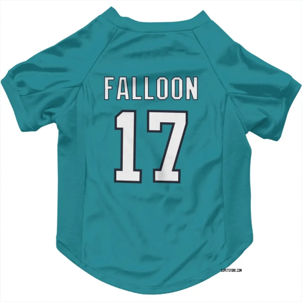 San Jose Sharks Pat Falloon Teal Pet Jersey for Dog & Cat