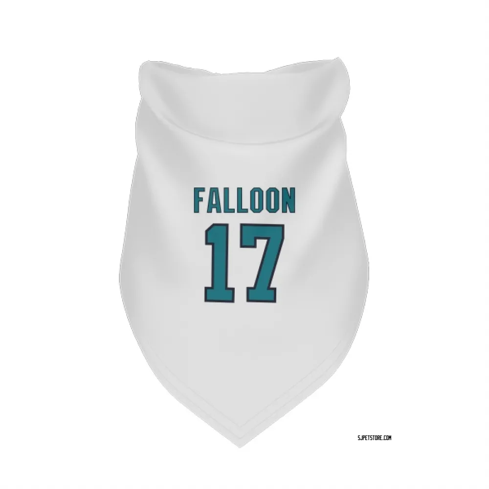 San Jose Sharks Pat Falloon White Pet Bandana for Dog & Cat