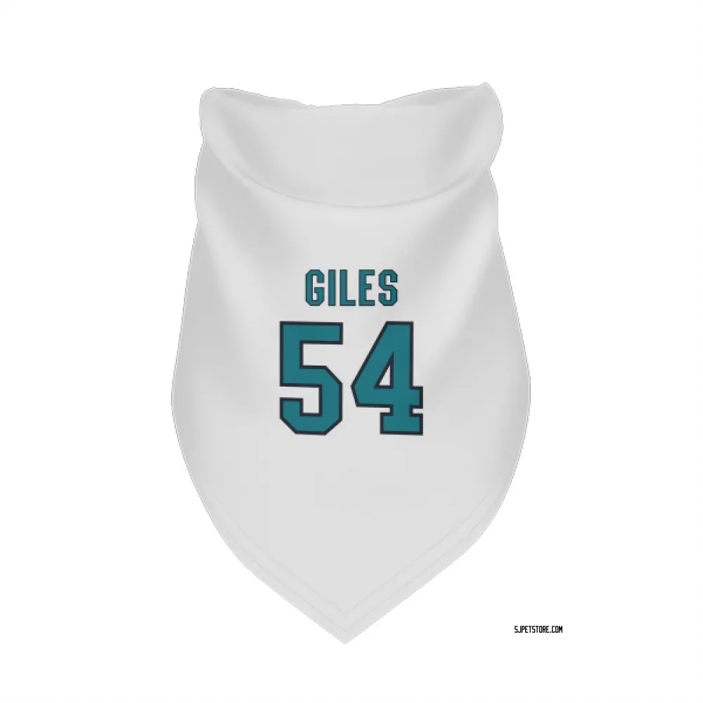 San Jose Sharks Patrick Giles White Pet Bandana for Dog & Cat