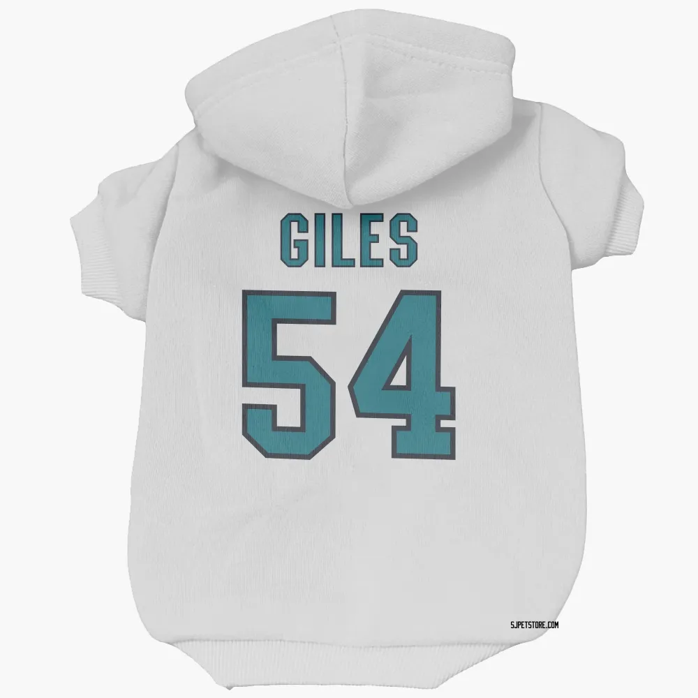San Jose Sharks Patrick Giles White Pet Hoodie for Dog & Cat