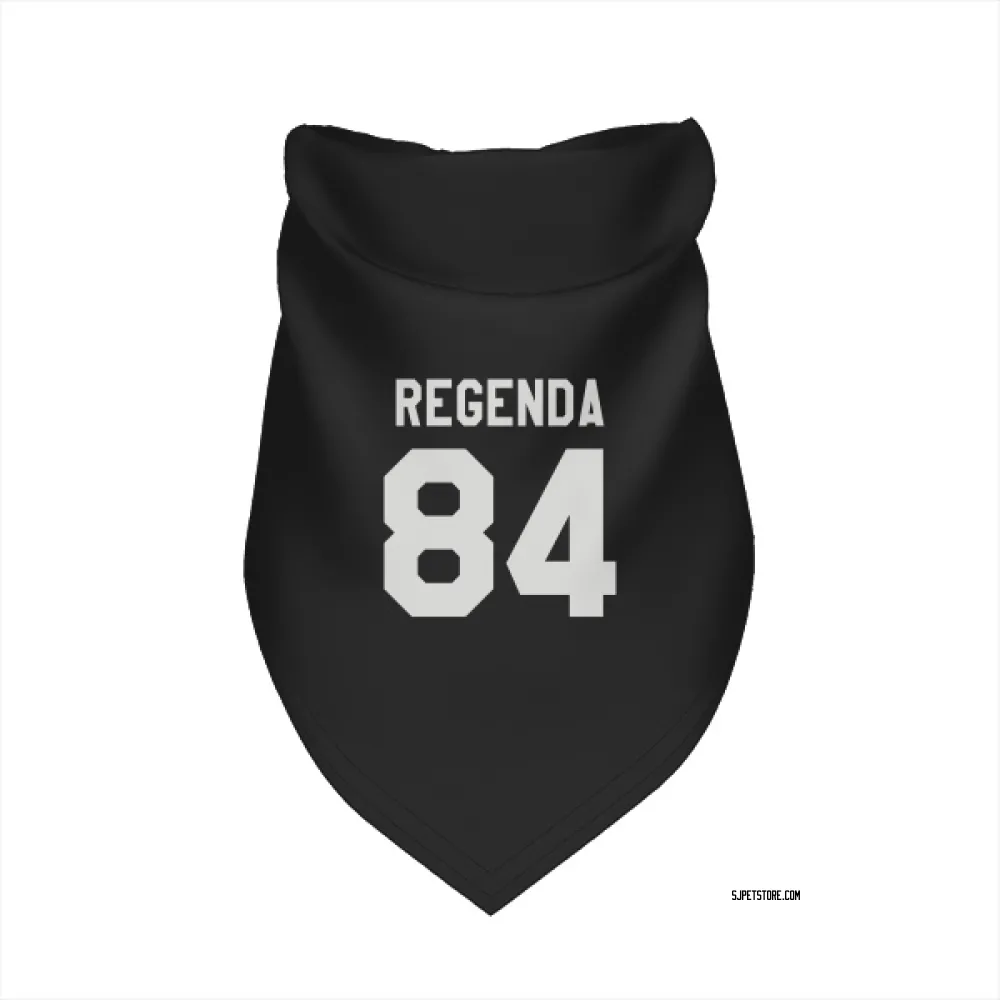 San Jose Sharks Pavol Regenda Black White Pet Bandana for Dog & Cat
