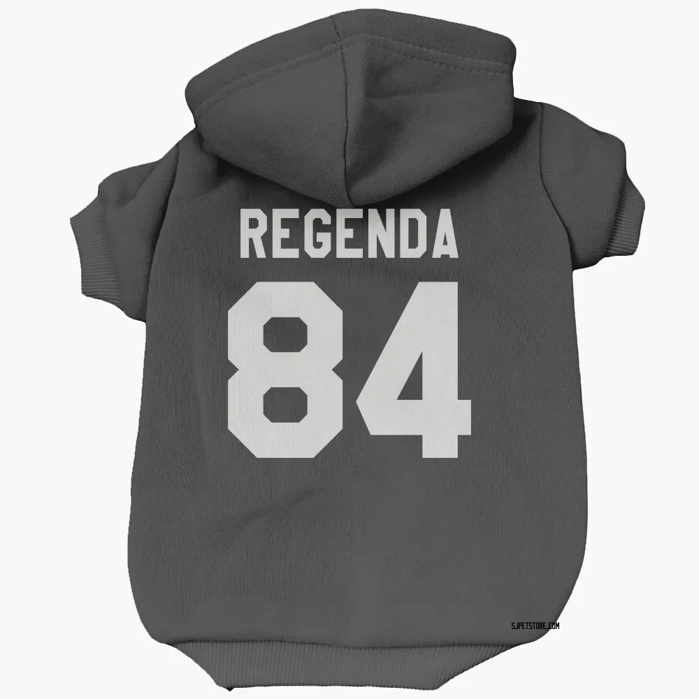 San Jose Sharks Pavol Regenda Black White Pet Hoodie for Dog & Cat
