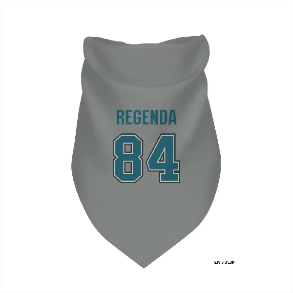 San Jose Sharks Pavol Regenda Gray Pet Bandana for Dog & Cat