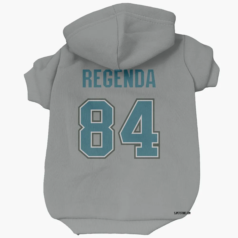 San Jose Sharks Pavol Regenda Gray Pet Hoodie for Dog & Cat