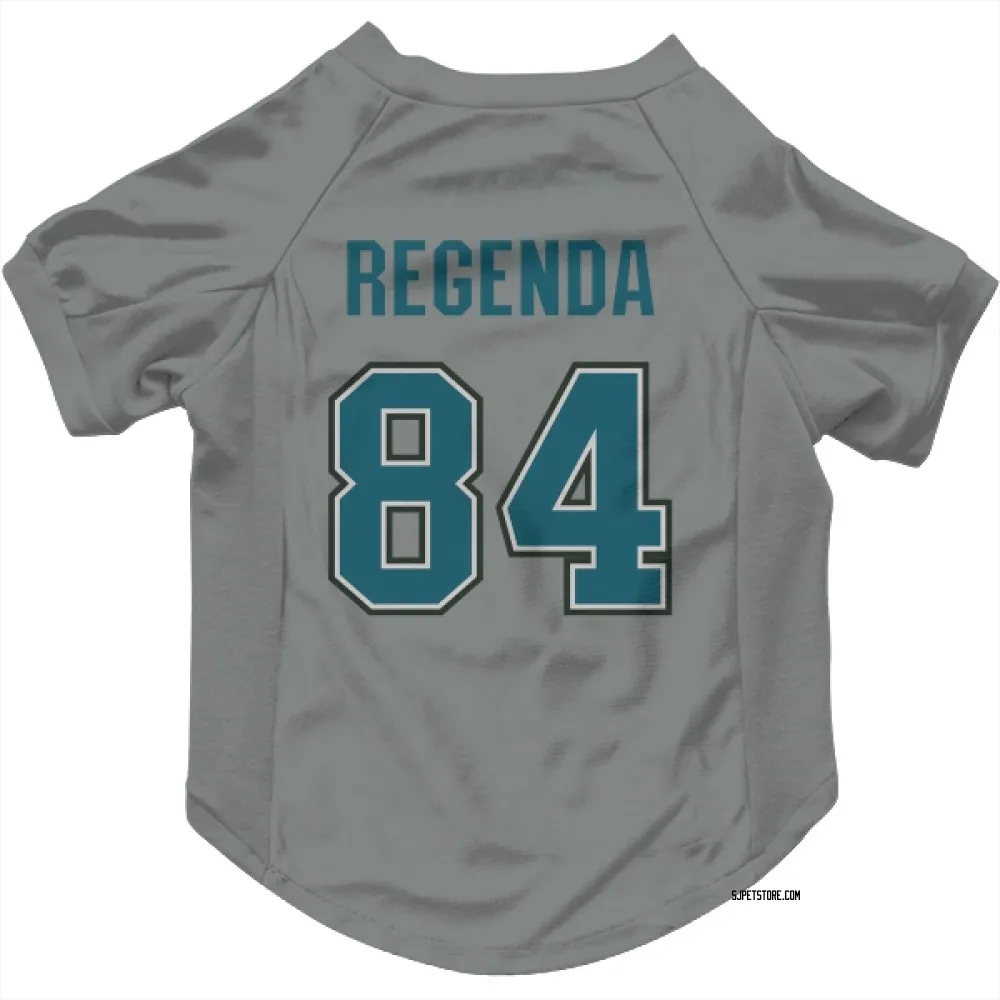 San Jose Sharks Pavol Regenda Gray Pet Jersey for Dog & Cat