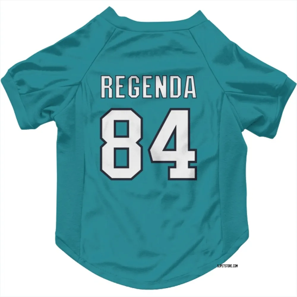 San Jose Sharks Pavol Regenda Teal Pet Jersey for Dog & Cat