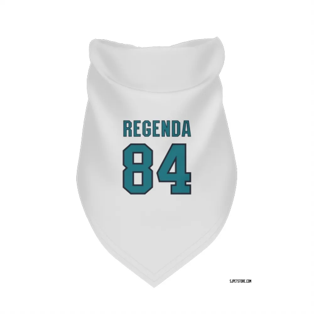San Jose Sharks Pavol Regenda White Pet Bandana for Dog & Cat