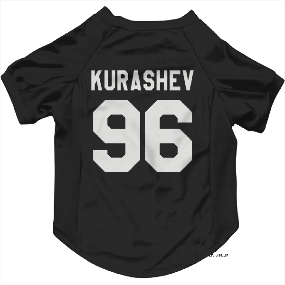 San Jose Sharks Philipp Kurashev Black White Pet Jersey for Dog & Cat