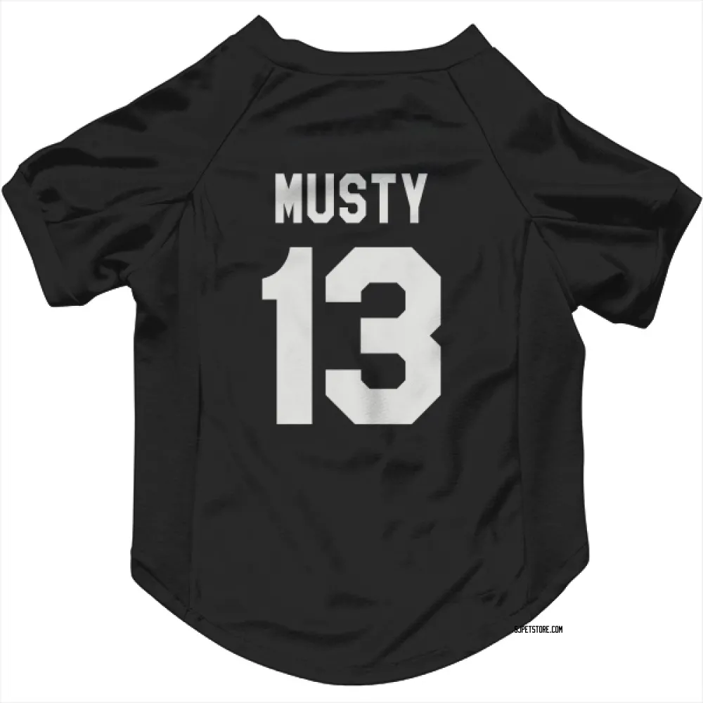 San Jose Sharks Quentin Musty Black White Pet Jersey for Dog & Cat