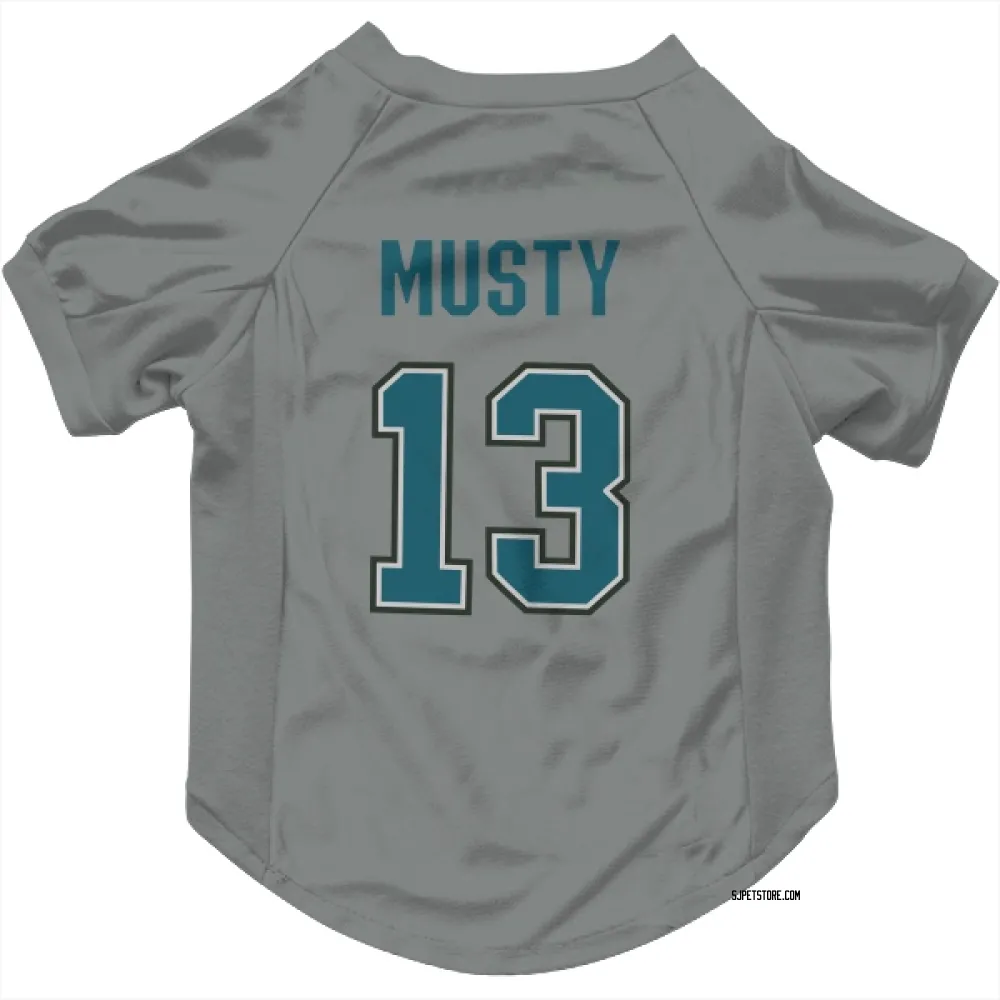 San Jose Sharks Quentin Musty Gray Pet Jersey for Dog & Cat