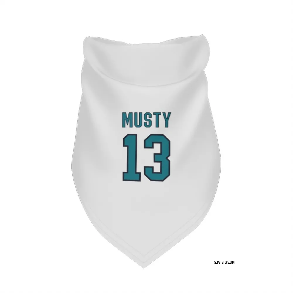 San Jose Sharks Quentin Musty White Pet Bandana for Dog & Cat