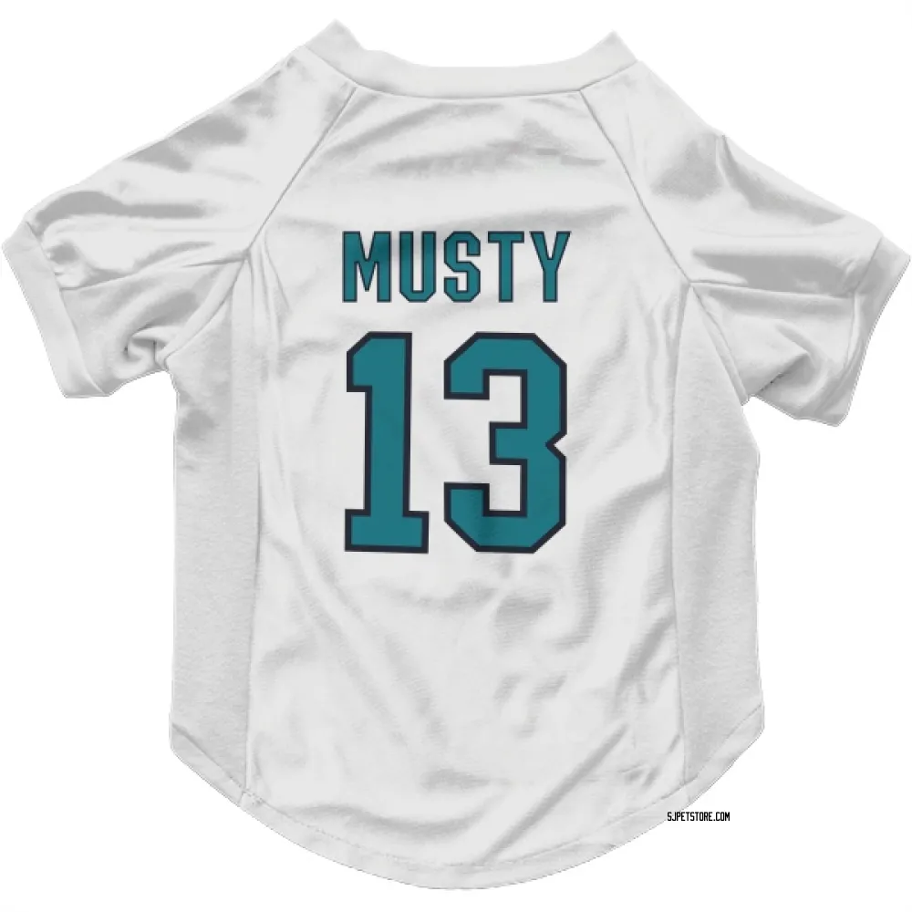San Jose Sharks Quentin Musty White Pet Jersey for Dog & Cat