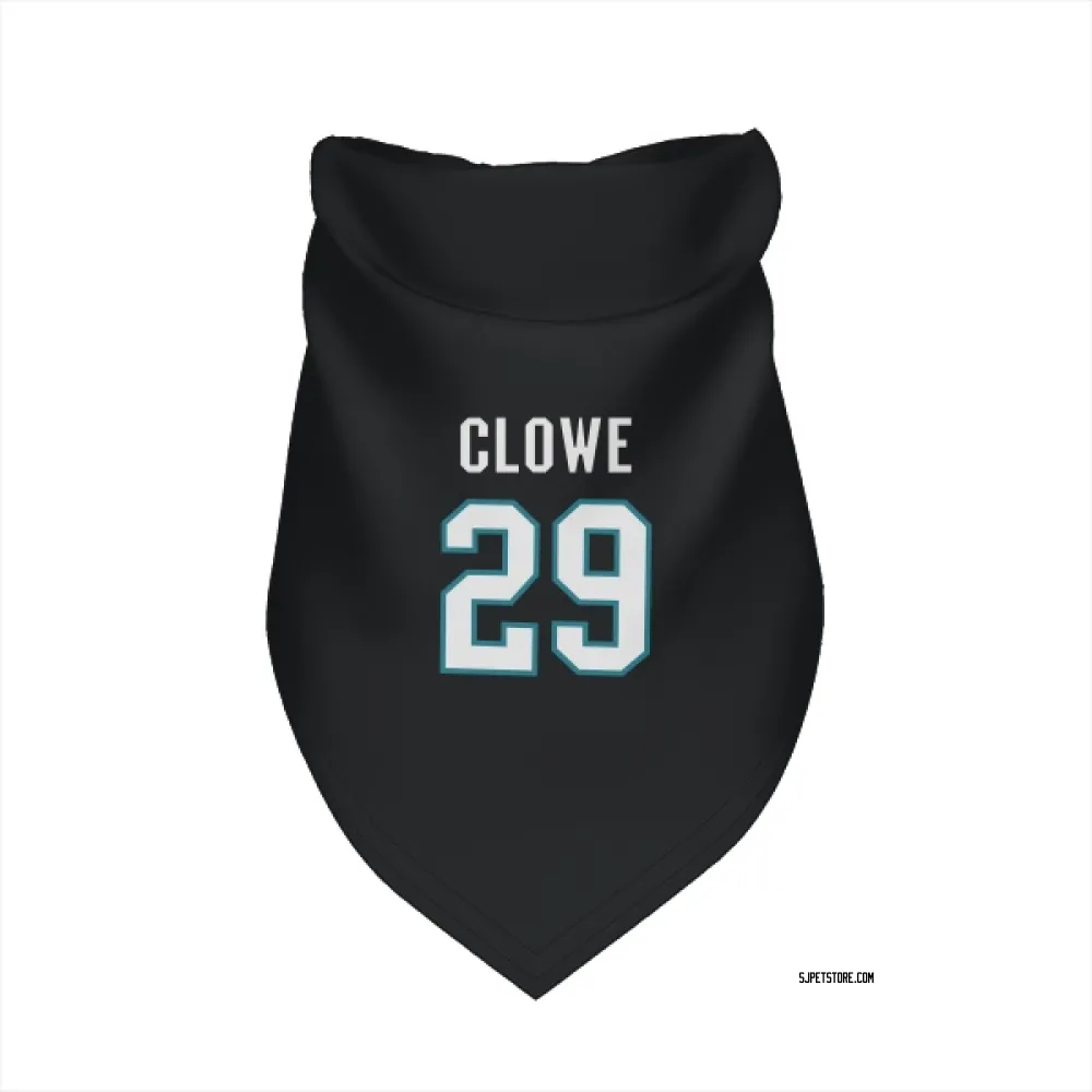 San Jose Sharks Ryane Clowe Black Pet Bandana for Dog & Cat