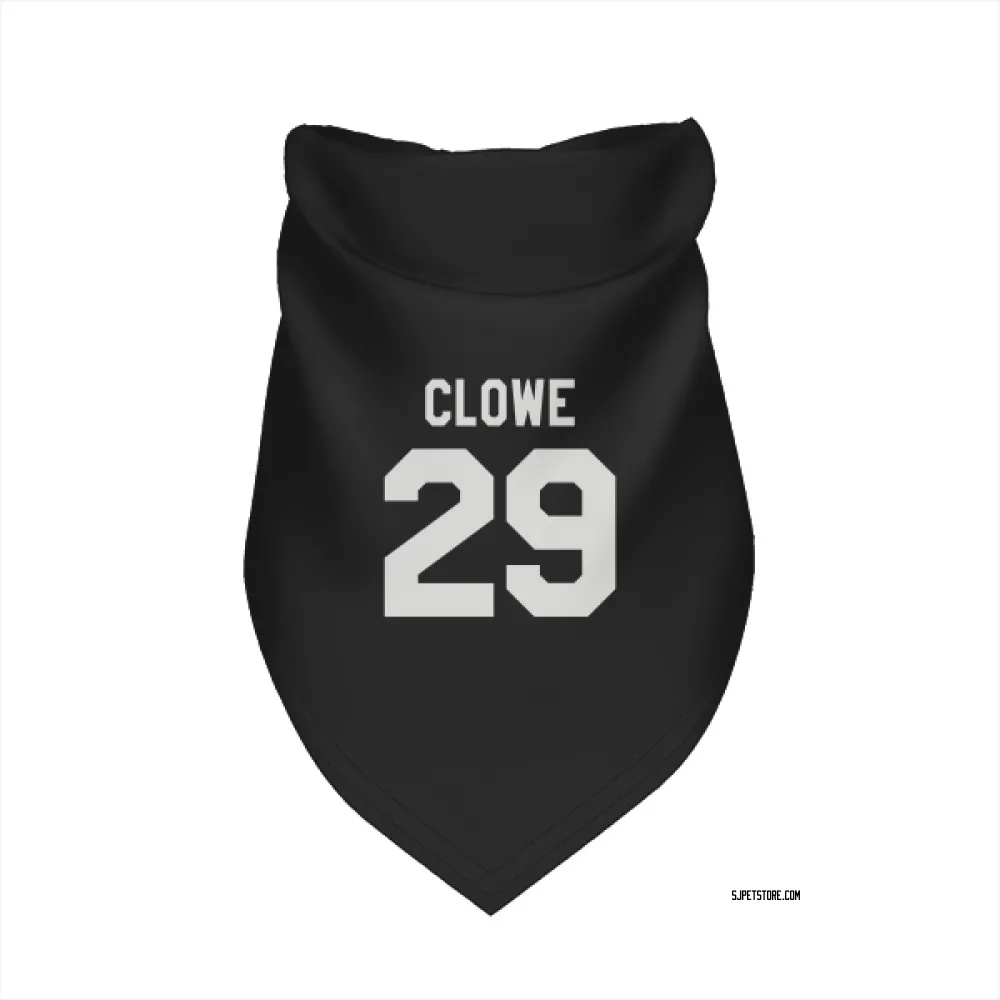 San Jose Sharks Ryane Clowe Black White Pet Bandana for Dog & Cat