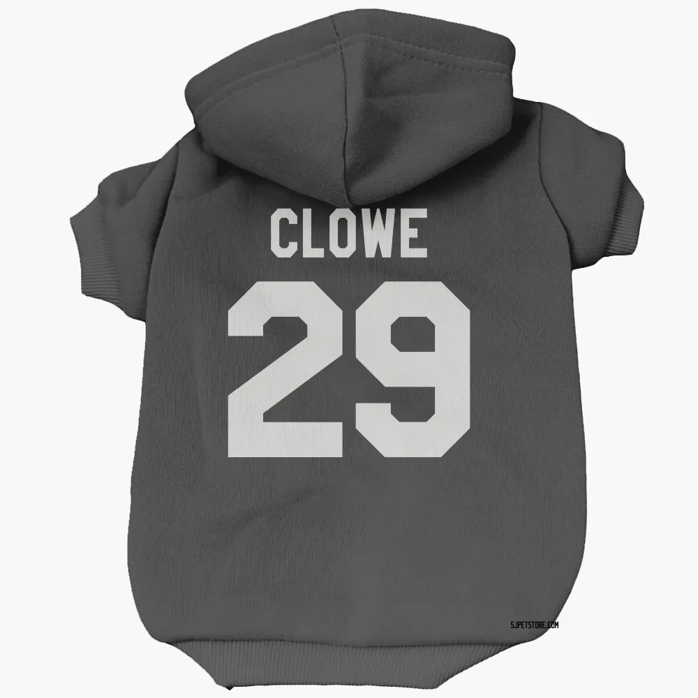 San Jose Sharks Ryane Clowe Black White Pet Hoodie for Dog & Cat