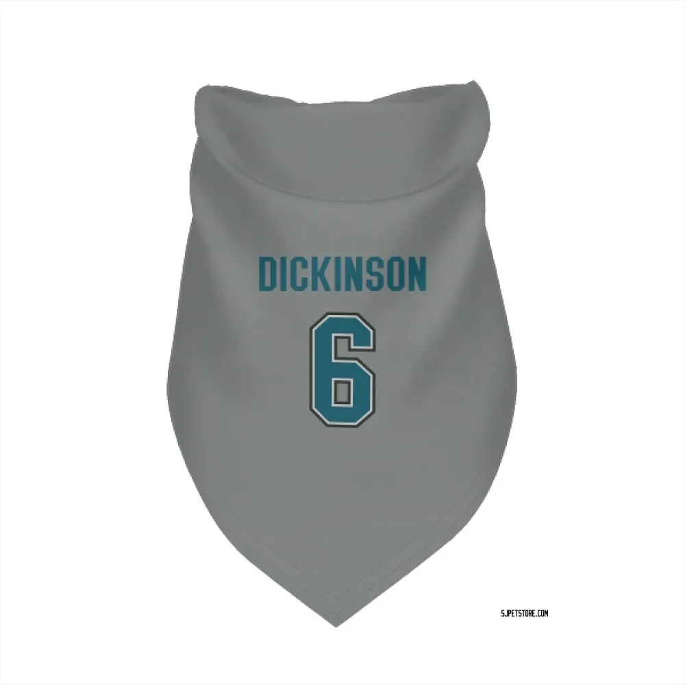 San Jose Sharks Sam Dickinson Gray Pet Bandana for Dog & Cat