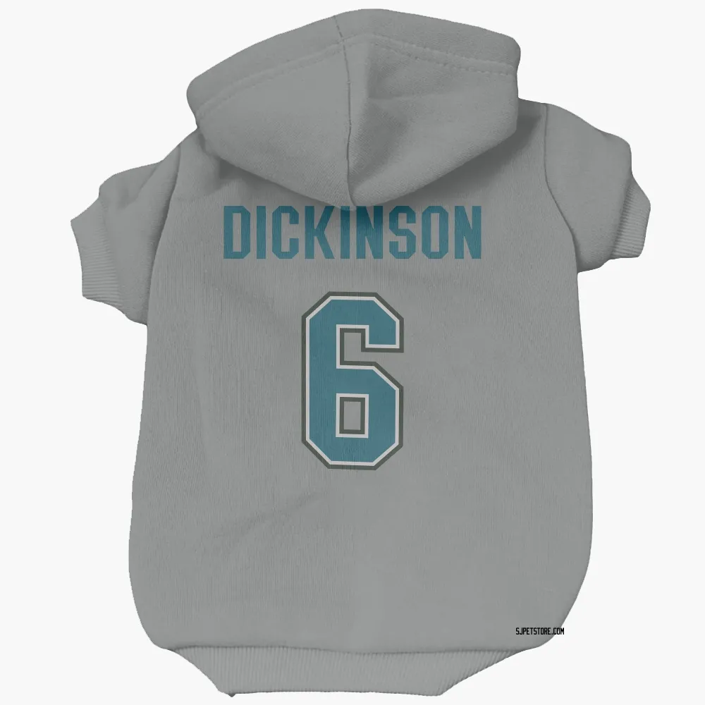 San Jose Sharks Sam Dickinson Gray Pet Hoodie for Dog & Cat