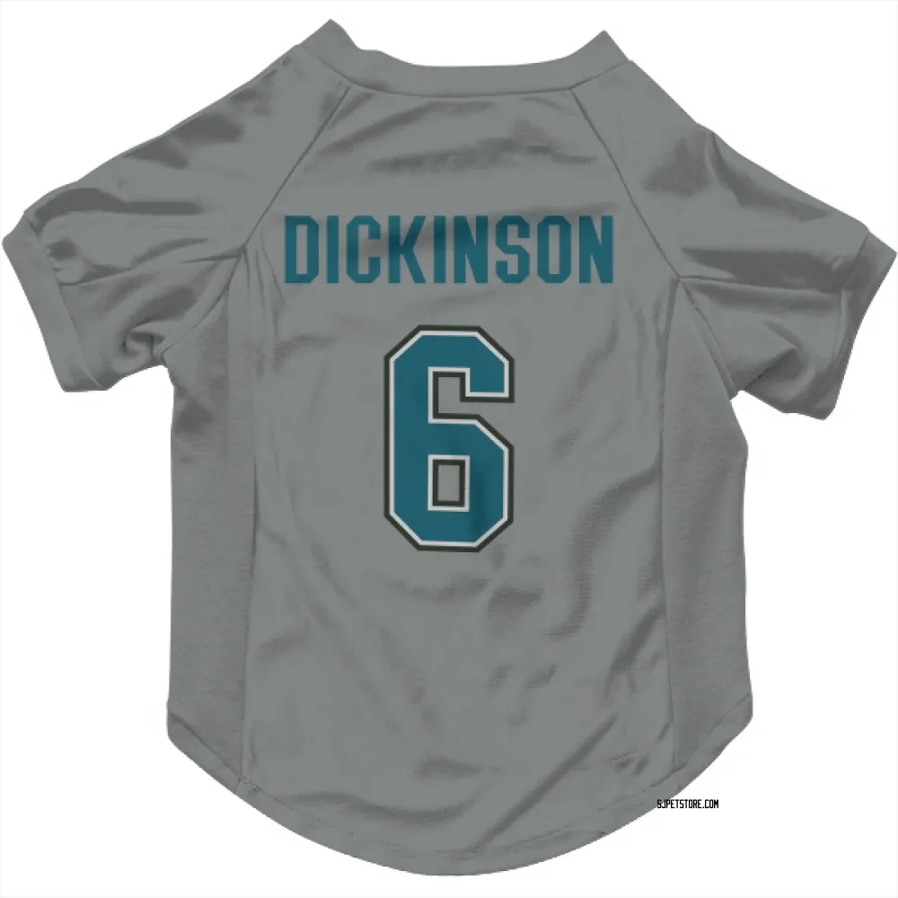 San Jose Sharks Sam Dickinson Gray Pet Jersey for Dog & Cat