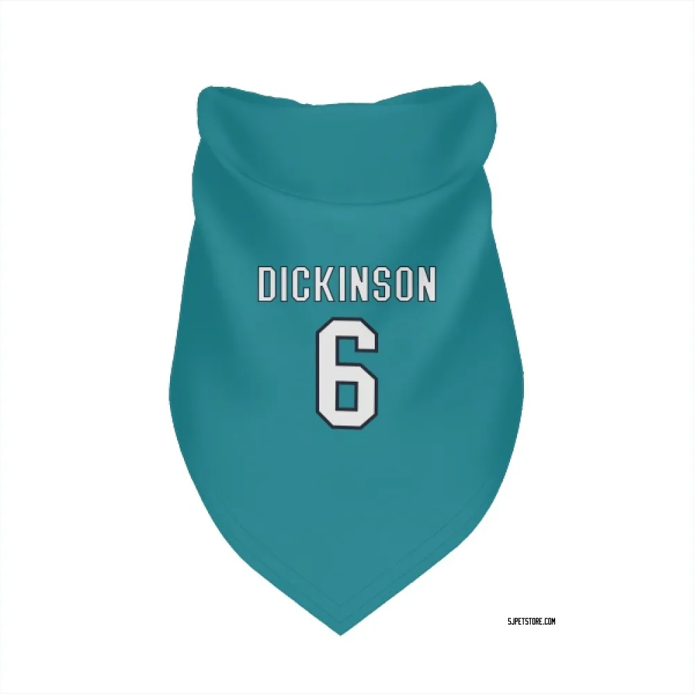 San Jose Sharks Sam Dickinson Teal Pet Bandana for Dog & Cat