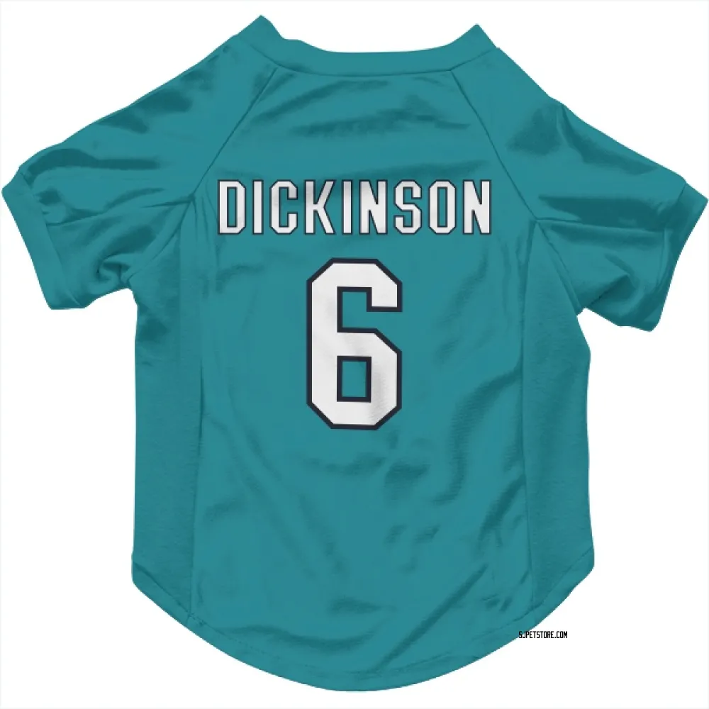 San Jose Sharks Sam Dickinson Teal Pet Jersey for Dog & Cat