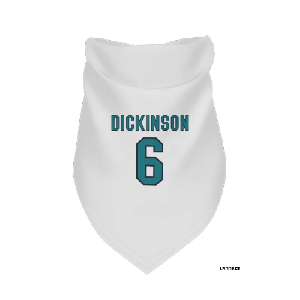 San Jose Sharks Sam Dickinson White Pet Bandana for Dog & Cat