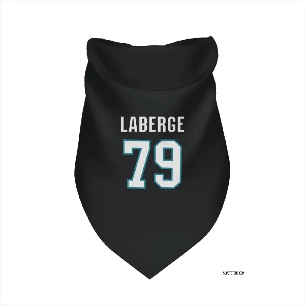 San Jose Sharks Samuel Laberge Black Pet Bandana for Dog & Cat