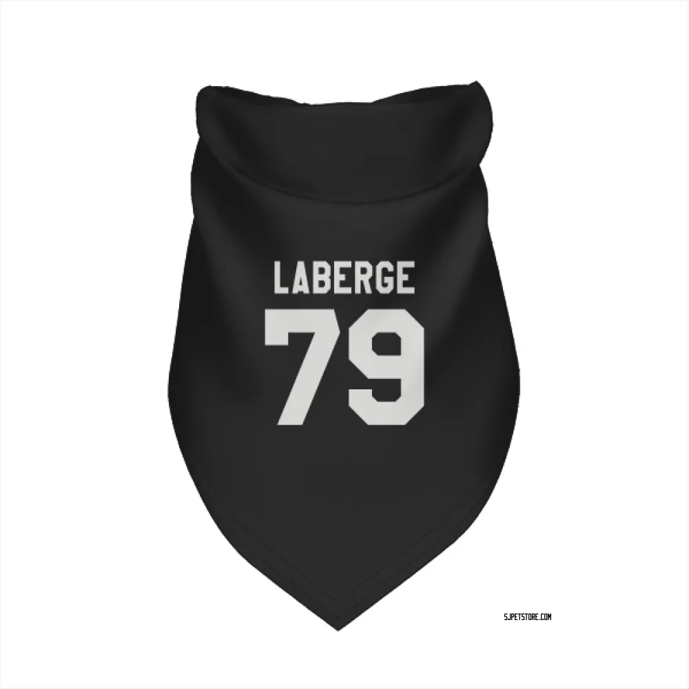 San Jose Sharks Samuel Laberge Black White Pet Bandana for Dog & Cat